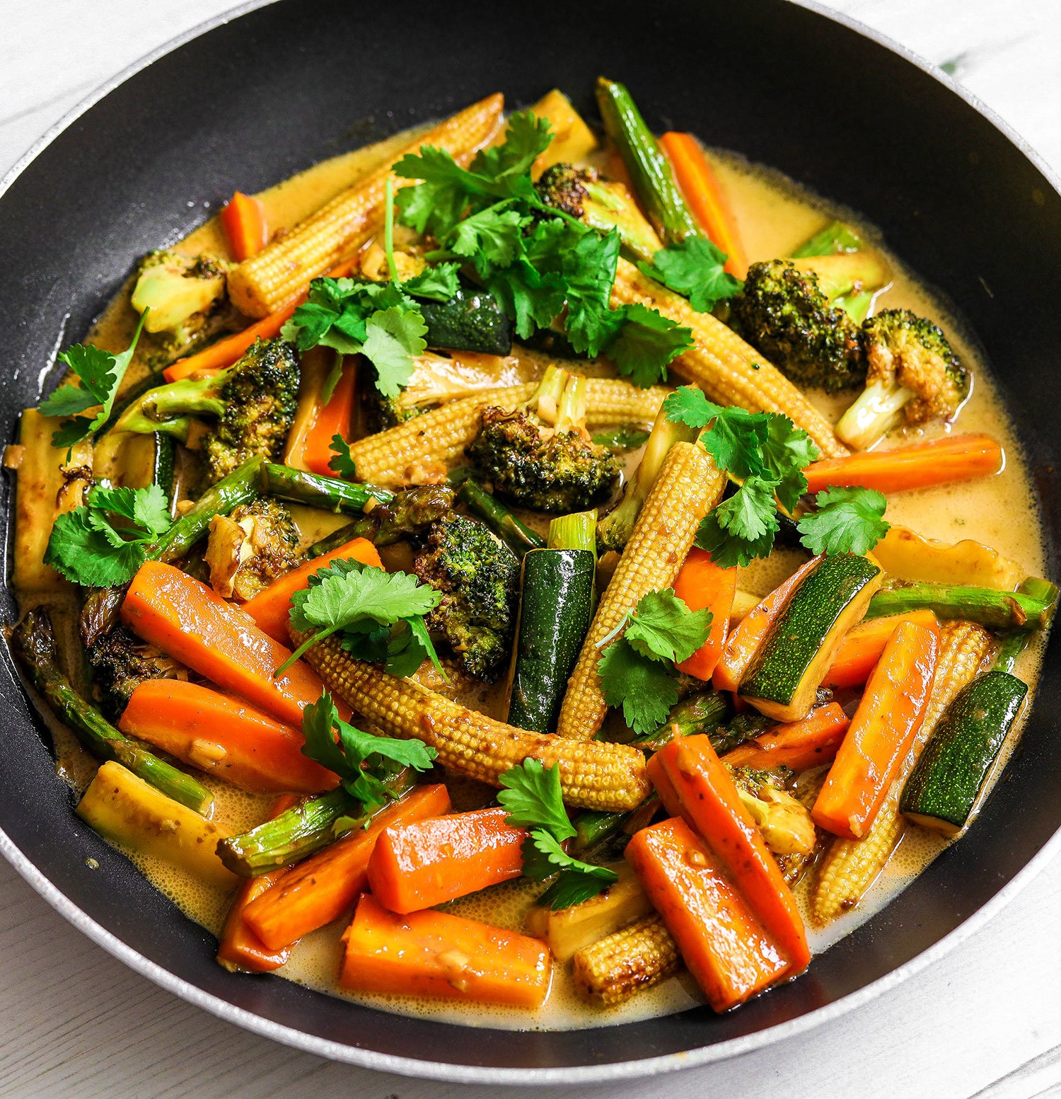 Tefal Actifry Green Curry with Crunchy Vegetables - Nadia's Healthy Kitchen