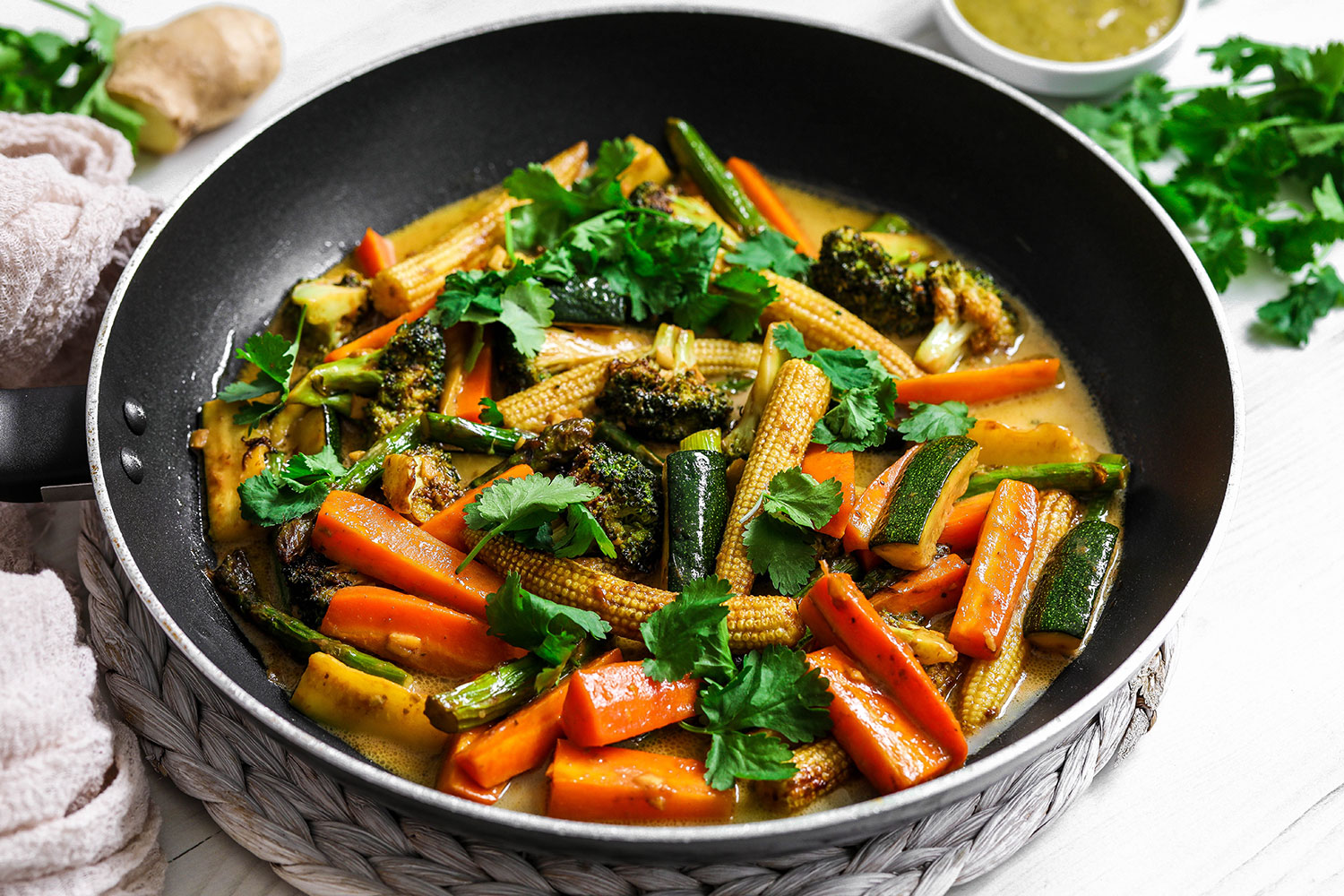 Tefal Actifry Green Curry with Crunchy Vegetables - Nadia's Healthy Kitchen