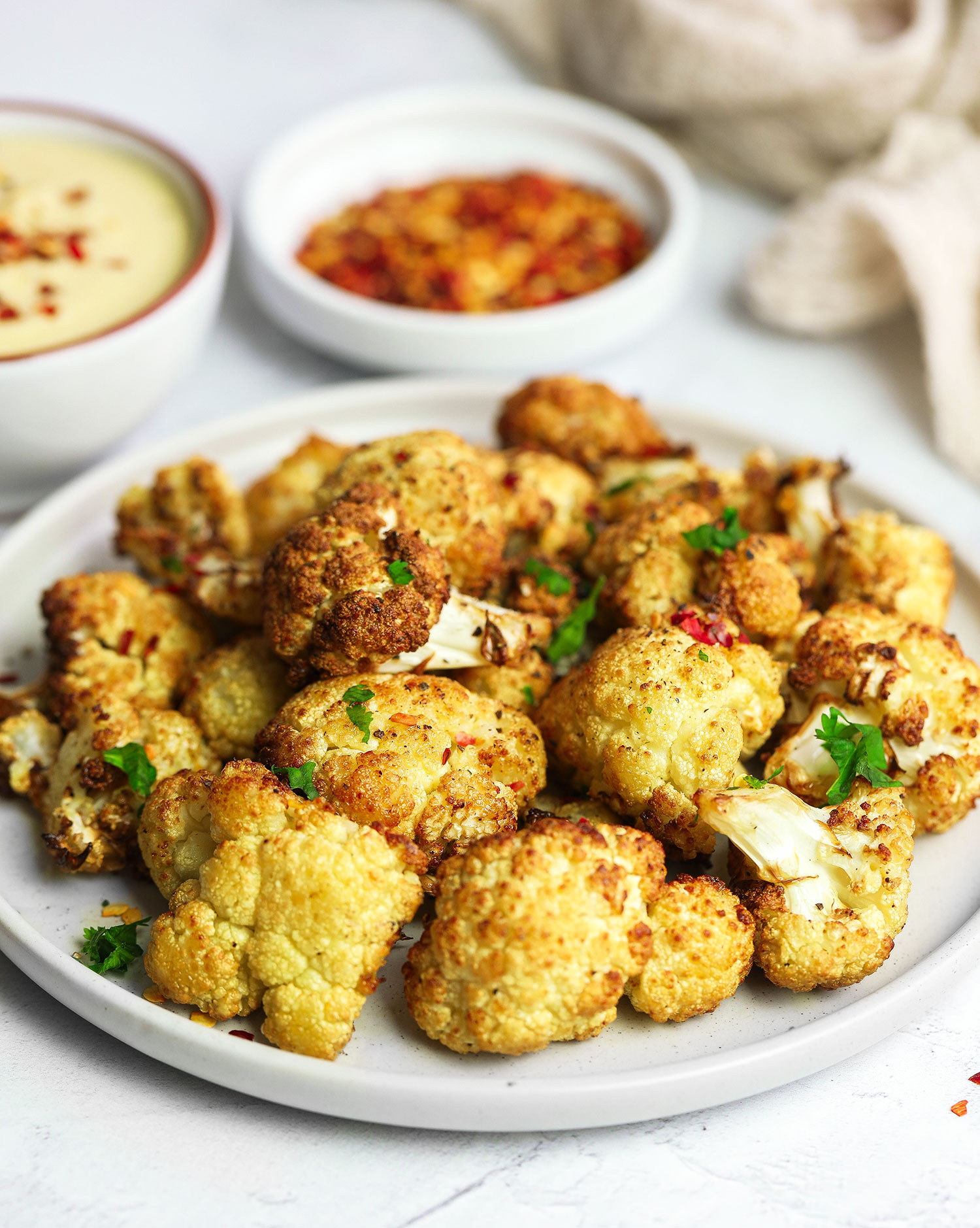 Tefal ActiFry Roasted Cauliflower with Lemon Sauce - Nadia's Healthy ...