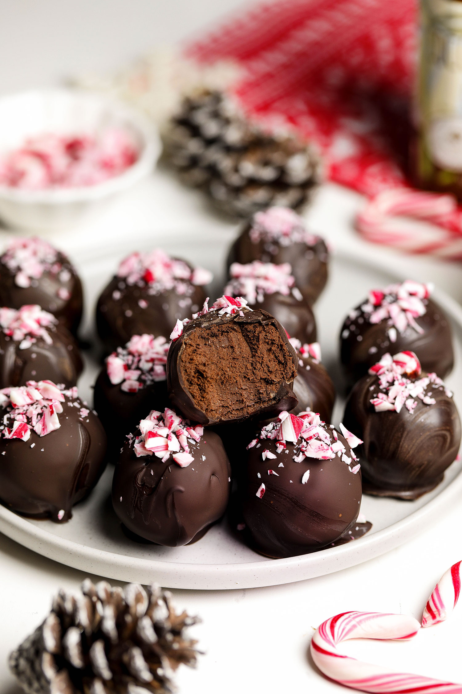 Vegan Peppermint Chocolate Truffles - Nadia's Healthy Kitchen