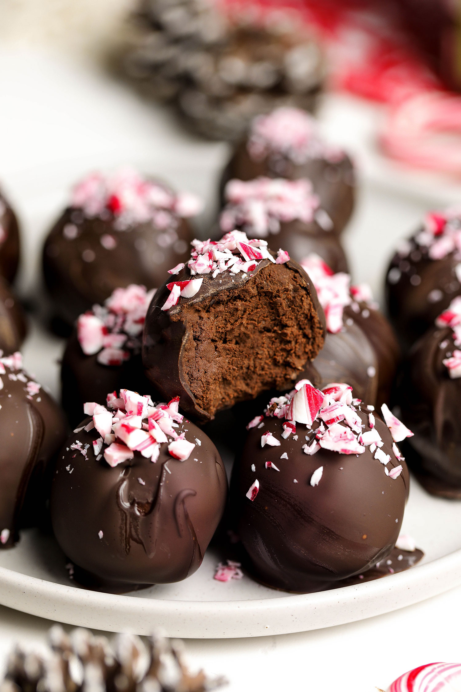 Vegan Peppermint Chocolate Truffles - Nadia's Healthy Kitchen