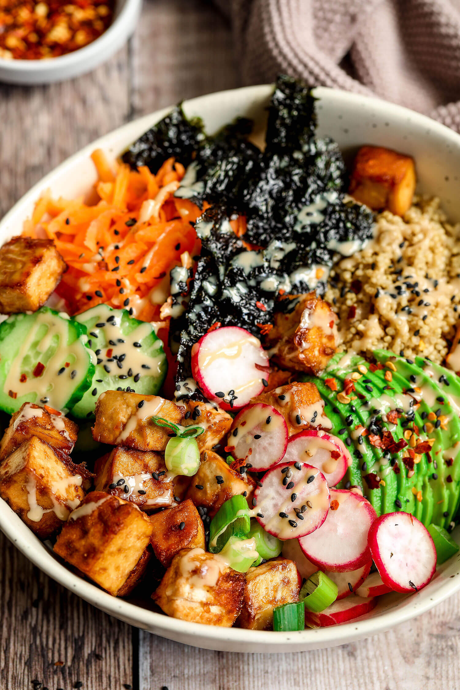 Tofu Quinoa Sushi Bowl - Nadia's Healthy Kitchen