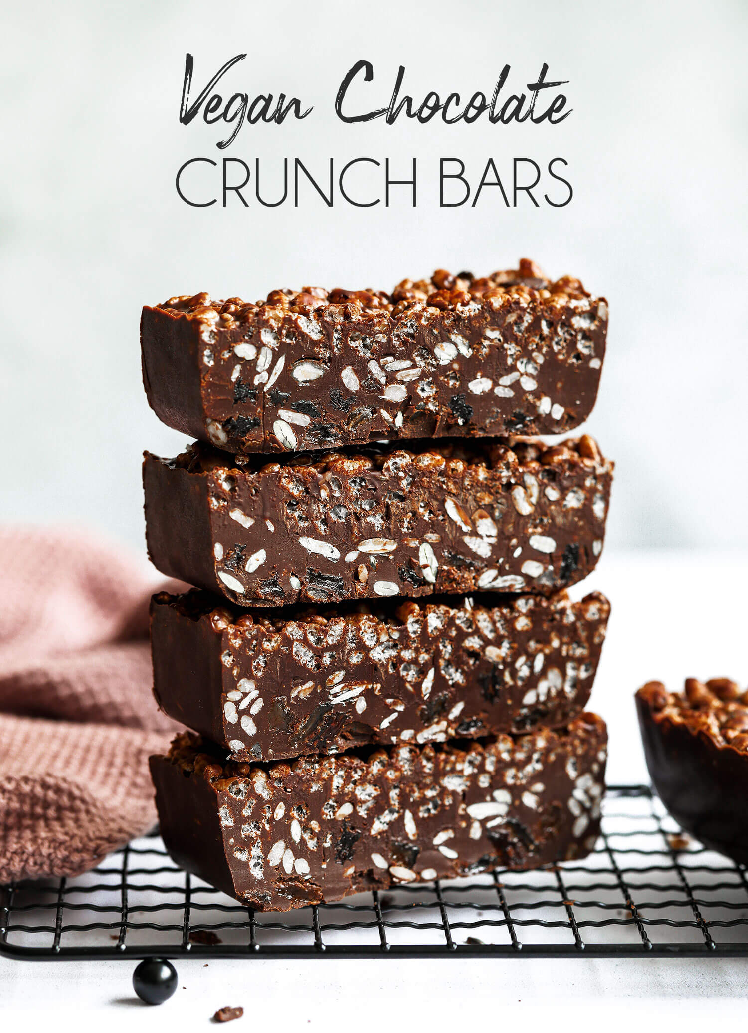 Vegan Chocolate Crunch Bars Nadia S Healthy Kitchen