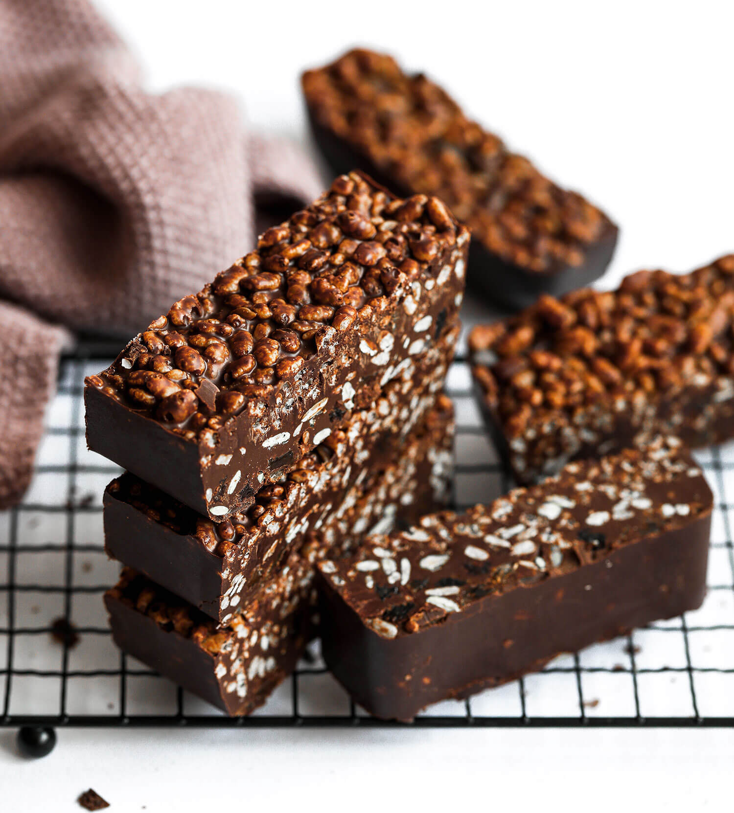 Vegan Chocolate Crunch Bars UK Health Blog Nadia's