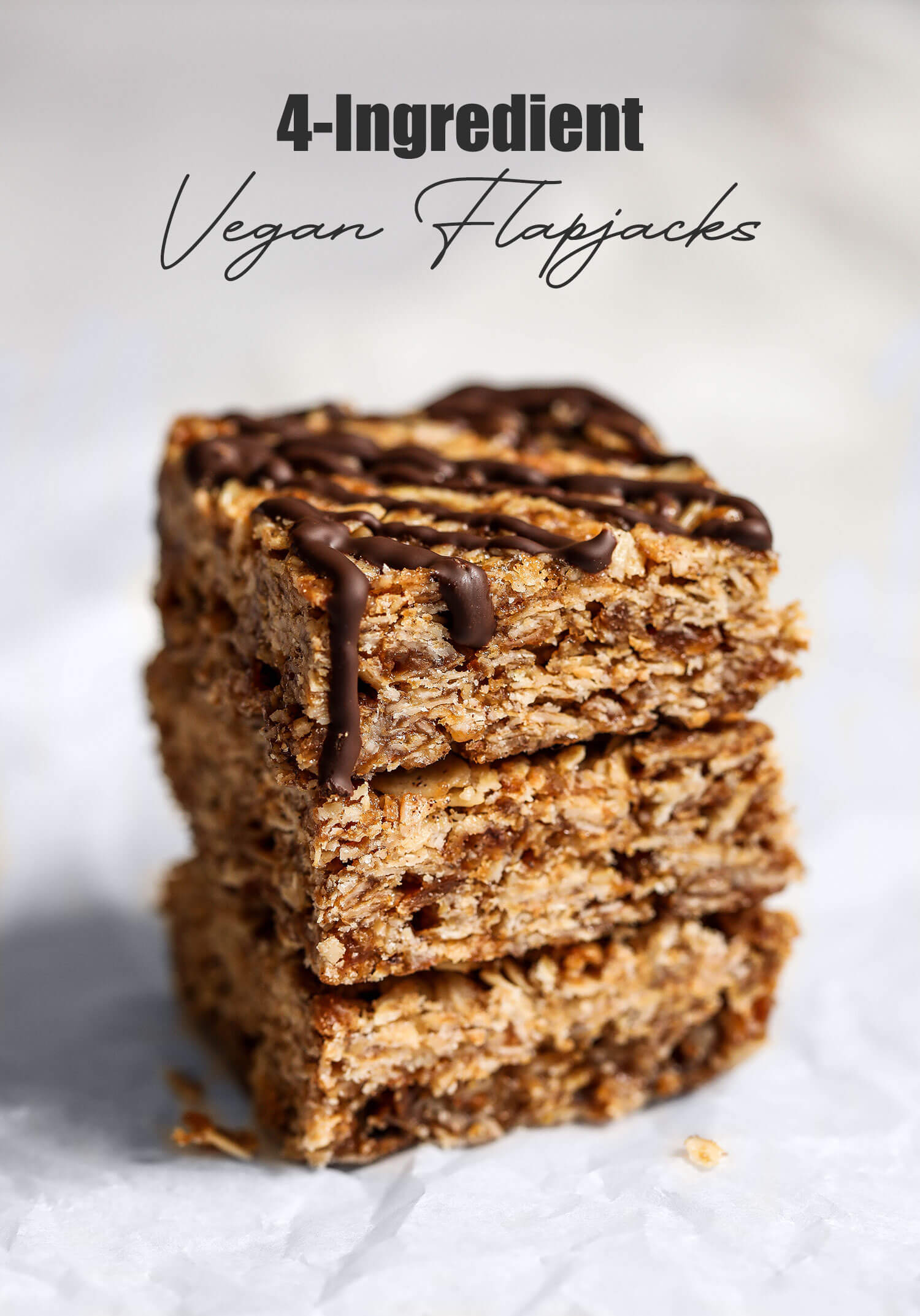 4-Ingredient Vegan Flapjacks - Nadias Healthy Kitchen