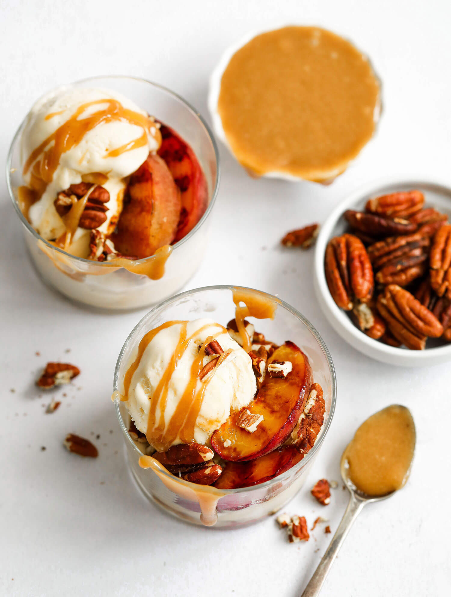 Vegan Grilled Peach Sundae Nadias Healthy Kitchen 8625