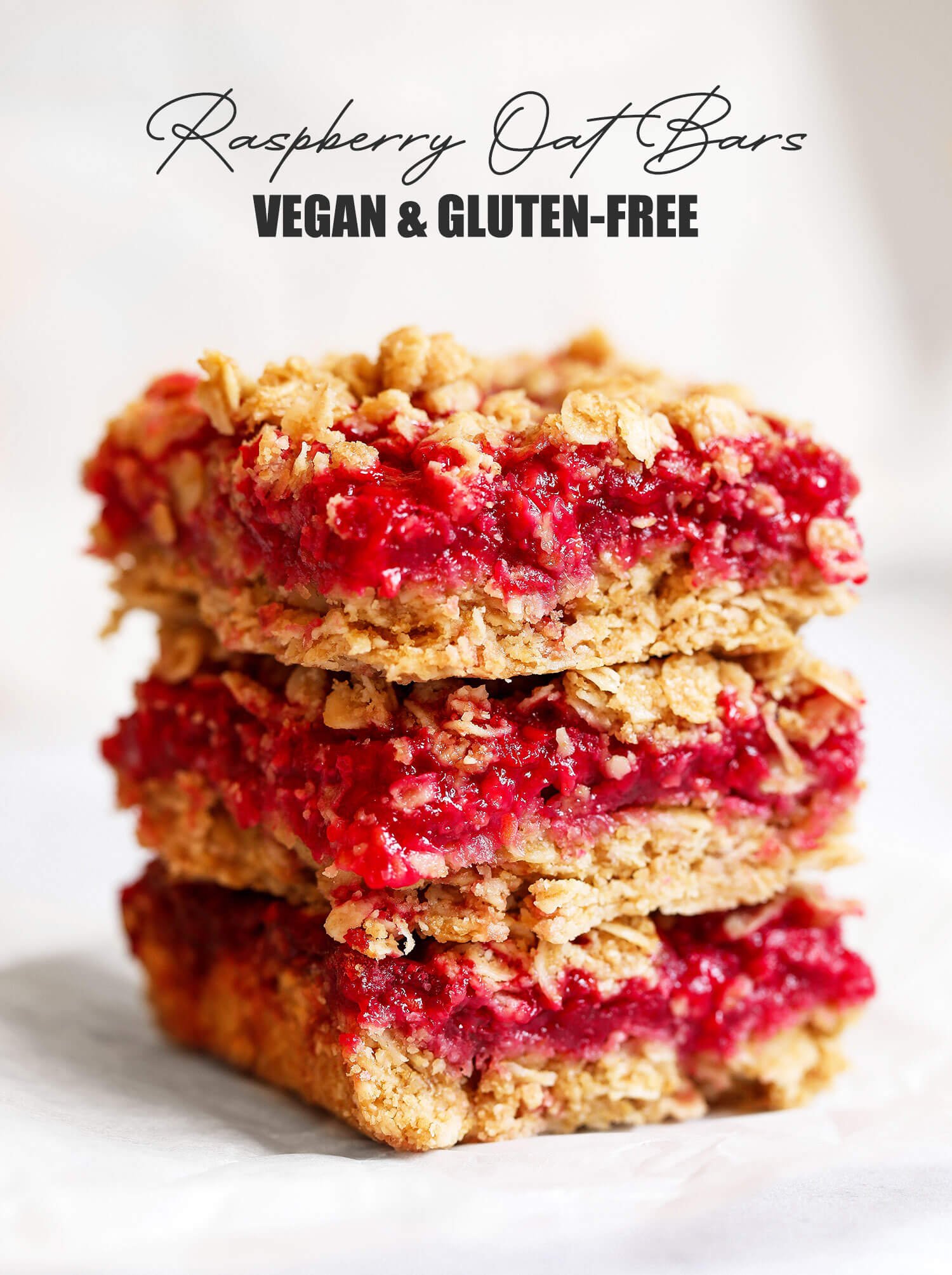 Vegan Gluten-free Raspberry Oat Bars - Nadia's Healthy Kitchen