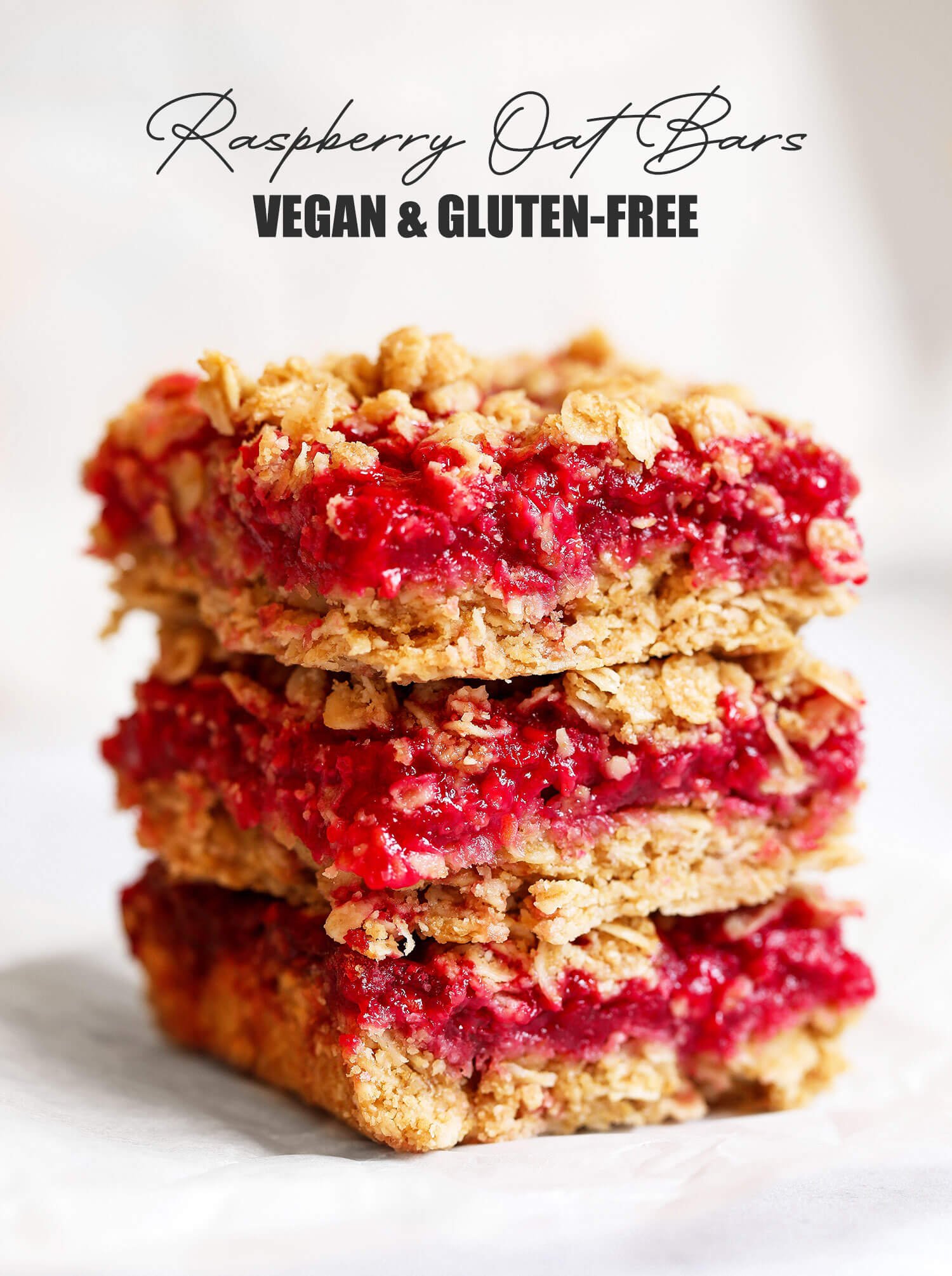 Vegan Gluten Free Raspberry Oat Bars Nadias Healthy Kitchen 