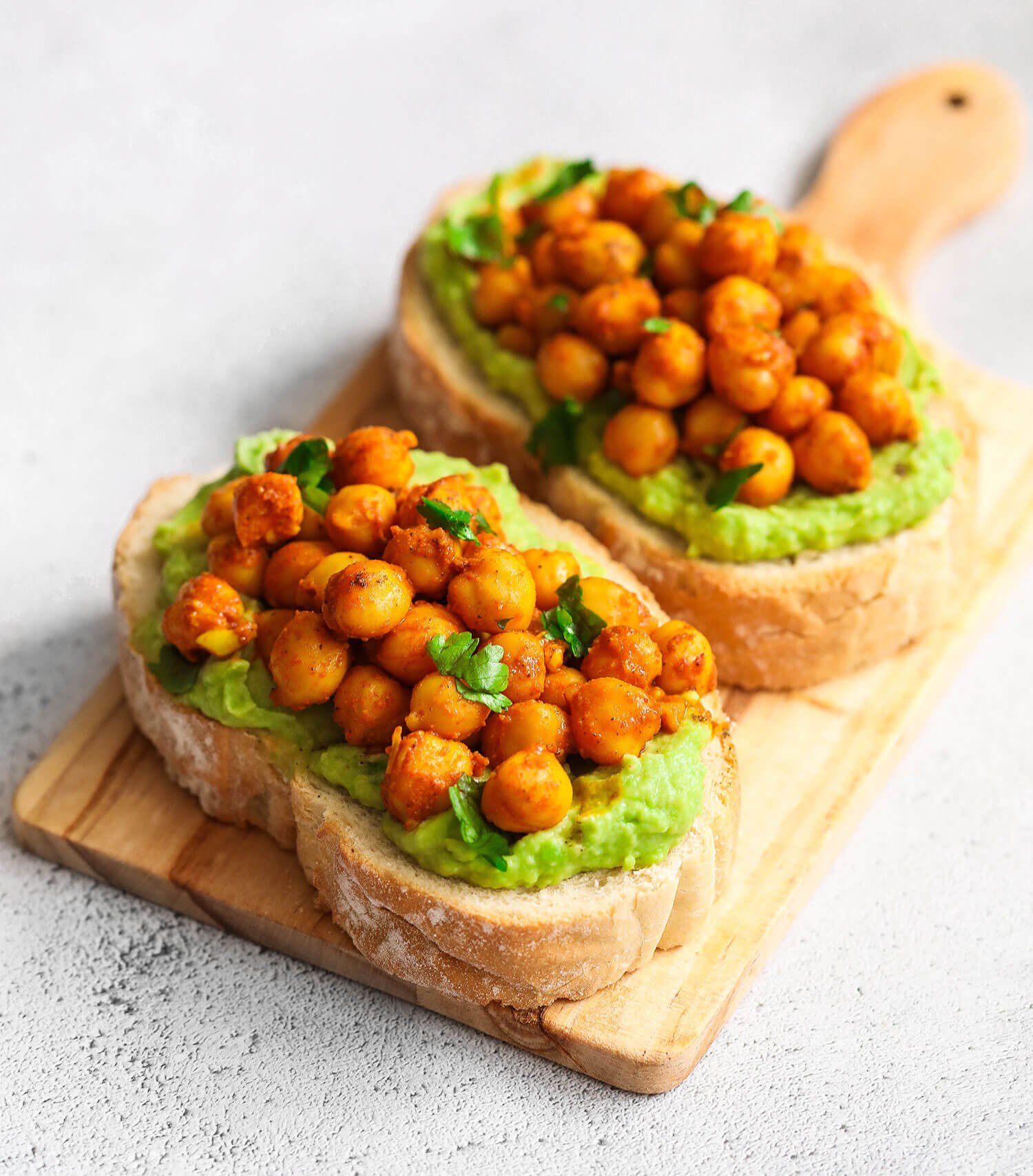 Spicy Chickpea Avocado Toast (Vegan)