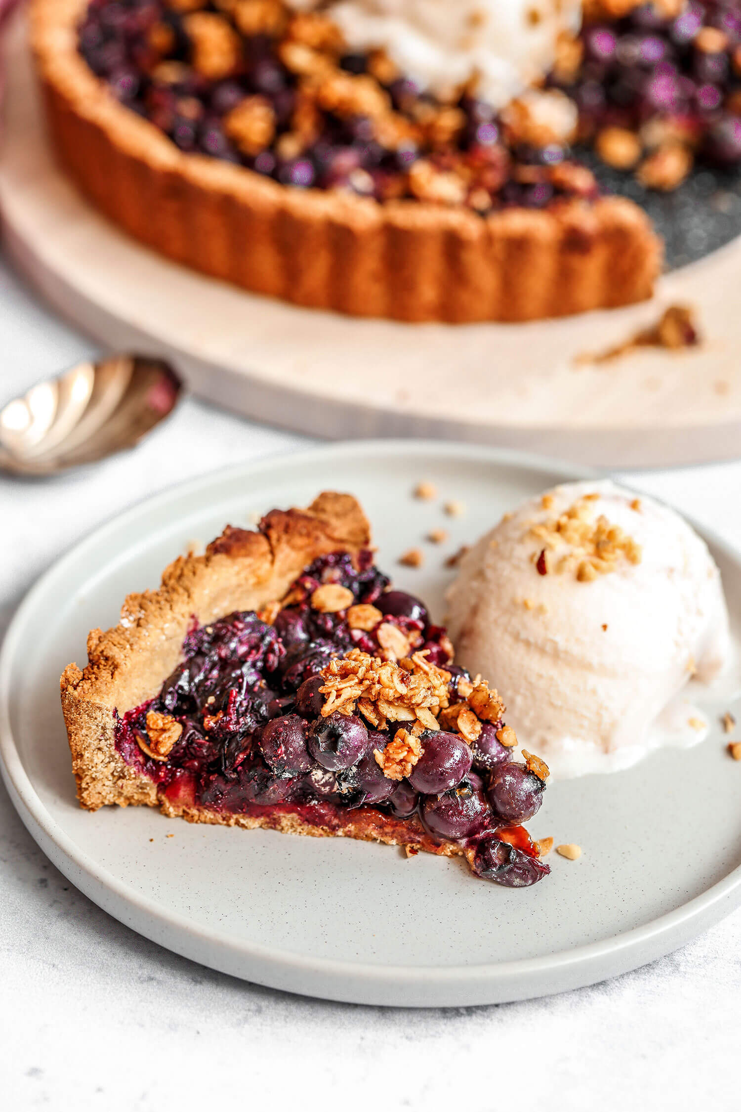 Vegan Blueberry Crisp Tart - Nadia's Healthy Kitchen