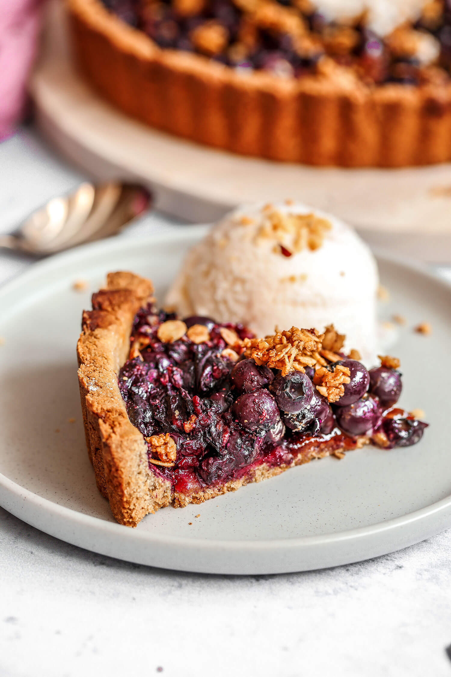 Vegan Blueberry Crisp Tart - Nadia's Healthy Kitchen