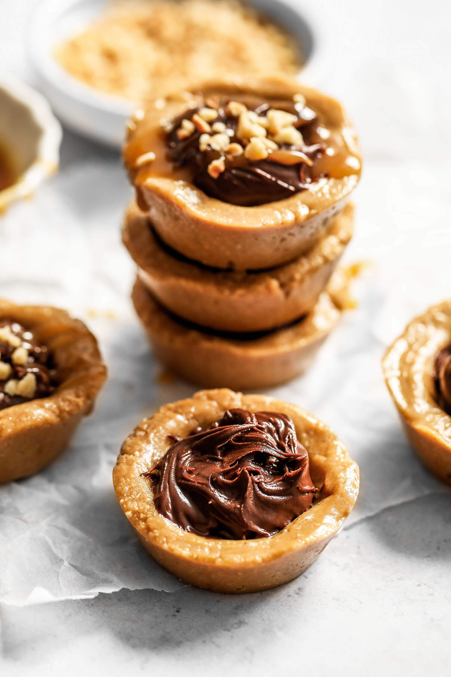 5-Ingredient Chocolate Filled Cookie Cups - Nadia's Healthy Kitchen