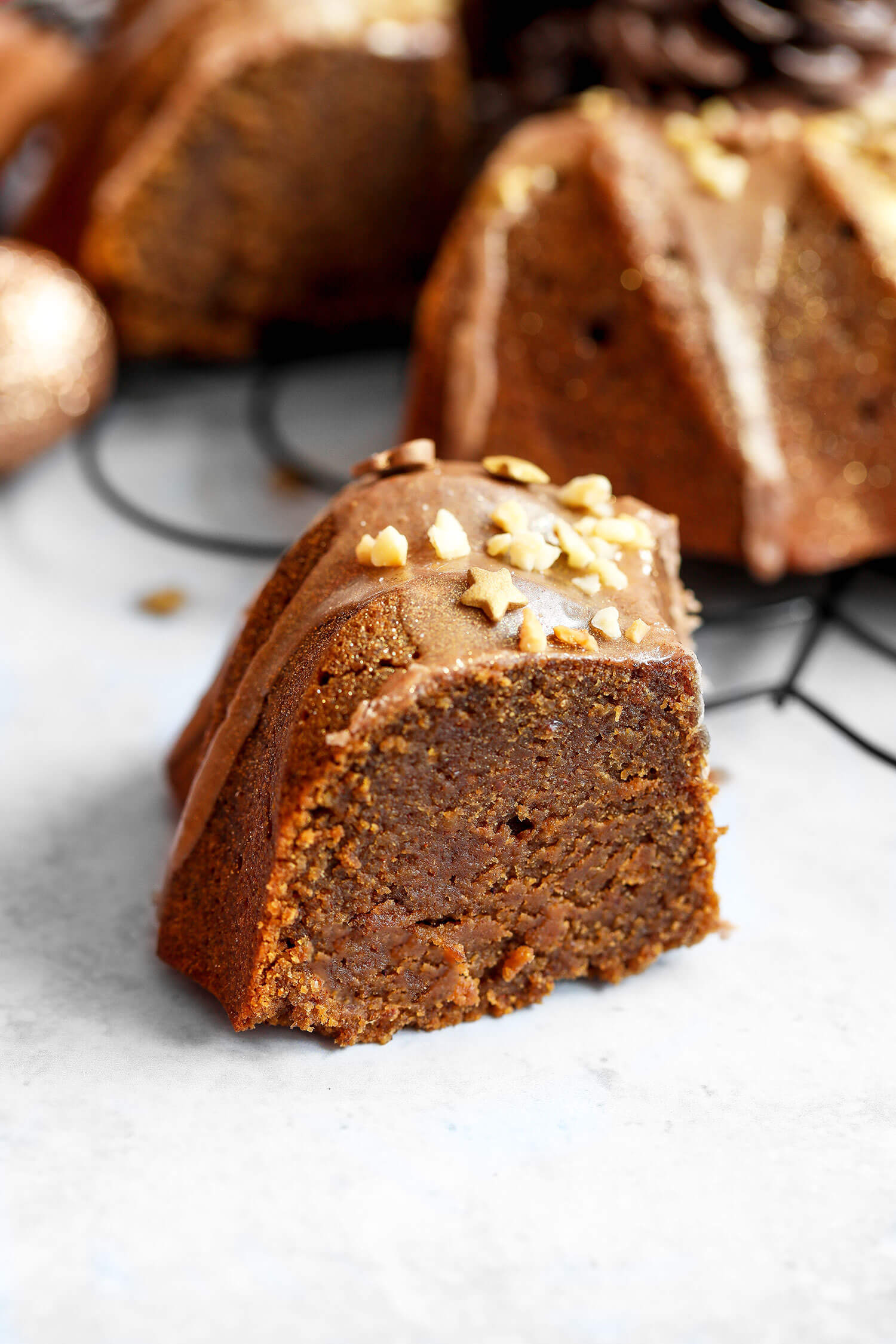 Gluten-Free Gingerbread Bundt Cake - A Dash of Megnut