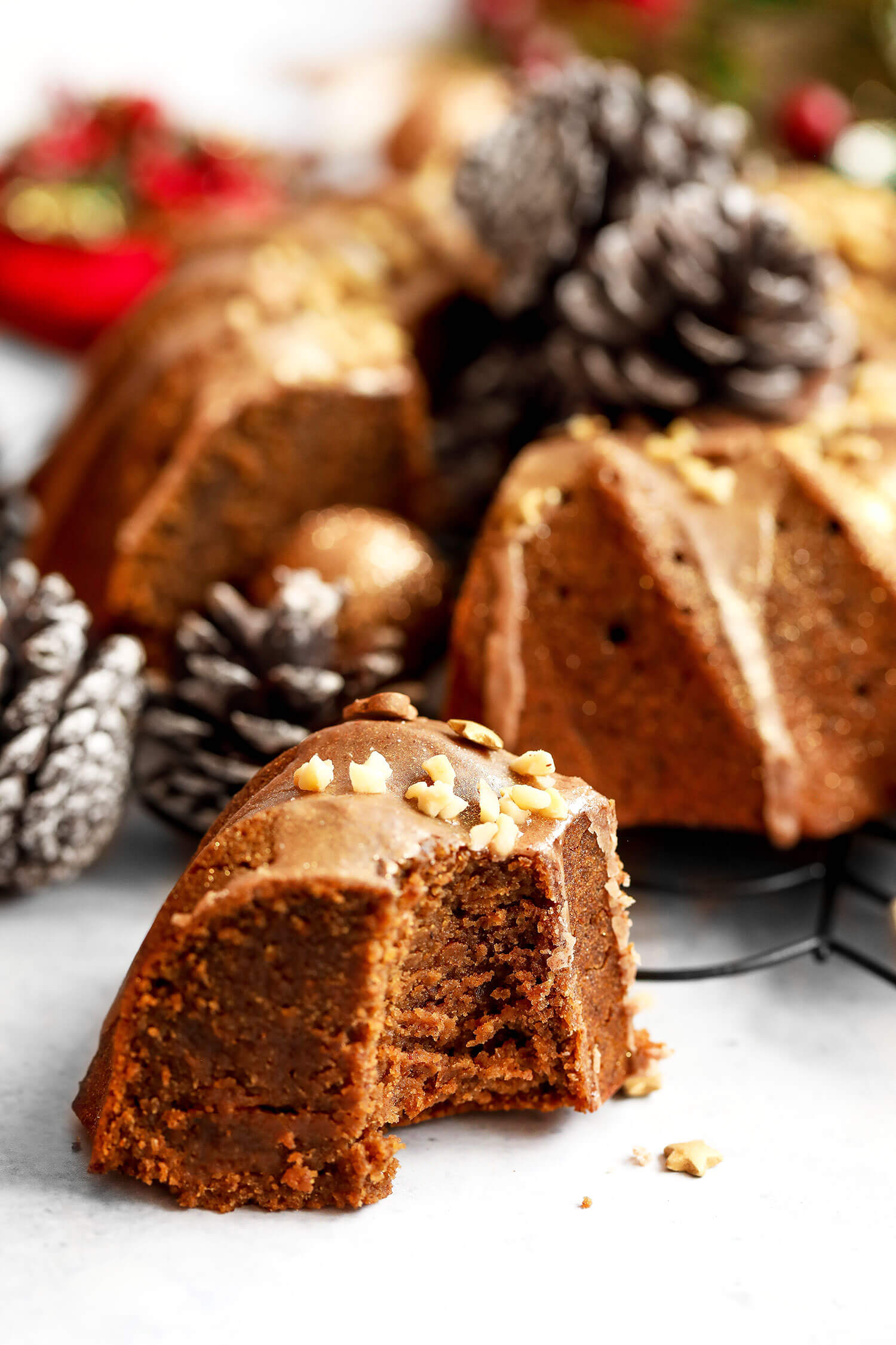 Gluten-Free Gingerbread Bundt Cake - A Dash of Megnut