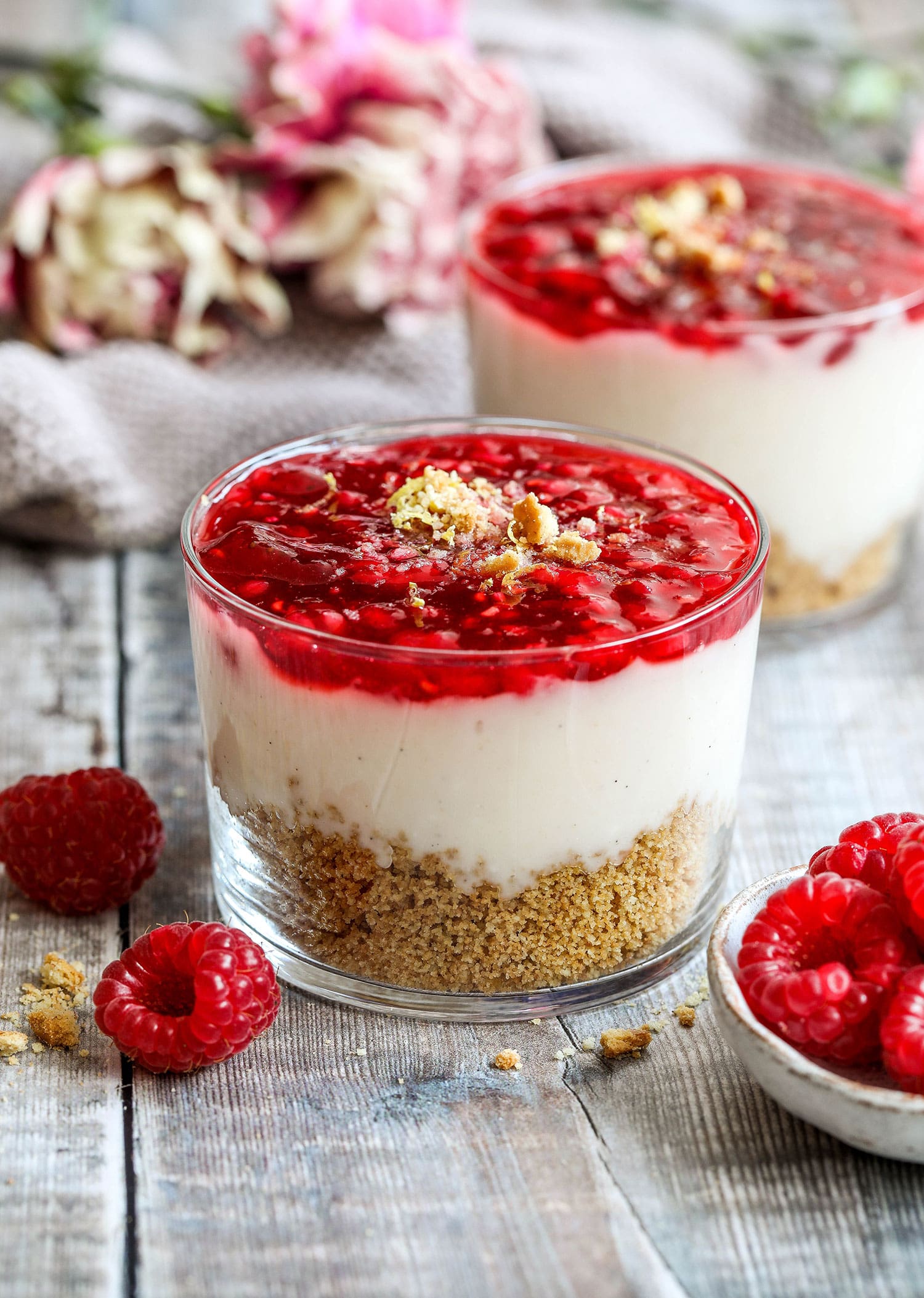 Vegan Raspberry Cheesecake Pots - UK Health Blog - Nadia's ...