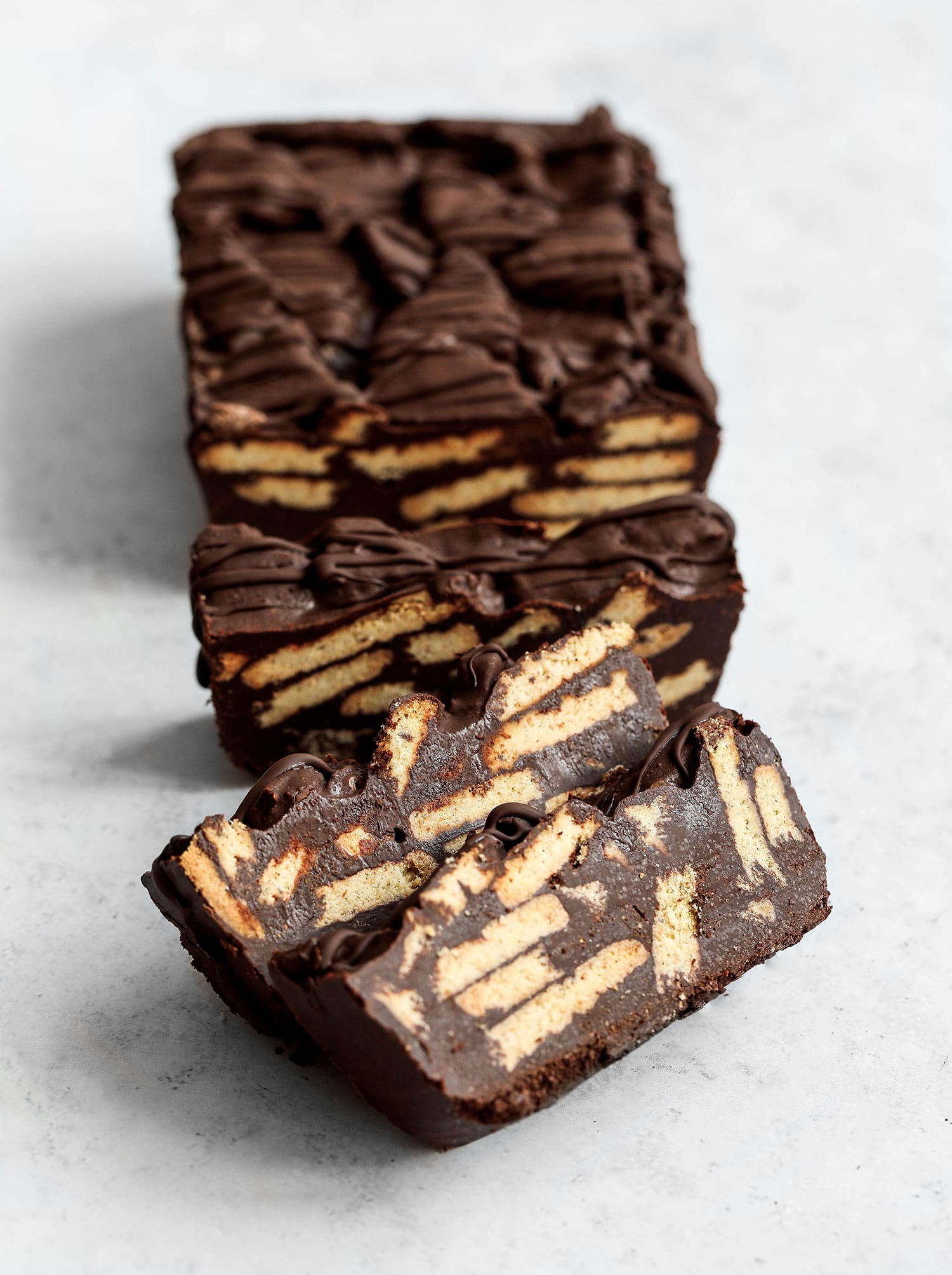 No-Bake Vegan Chocolate Biscuit Cake - Nadia's Healthy Kitchen