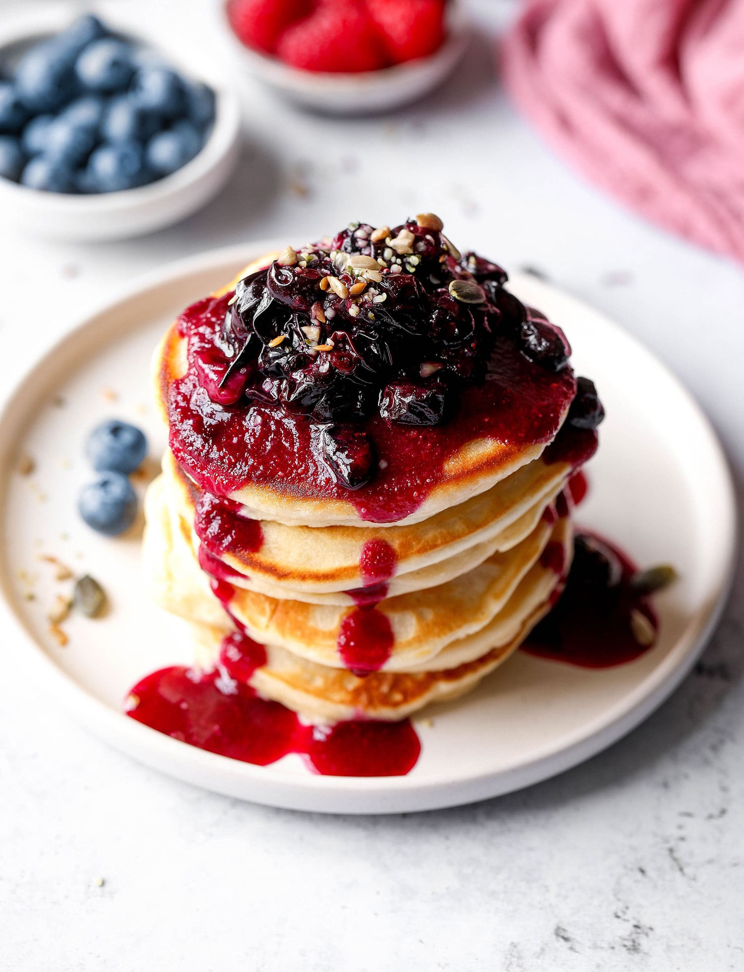 Vegan Berry Pancakes Nadia S Healthy Kitchen