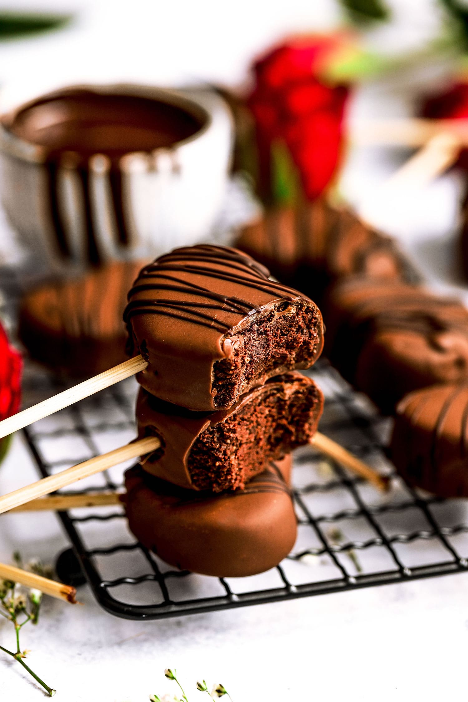 Chocolate-Covered Brownie Hearts — The Redhead Baker