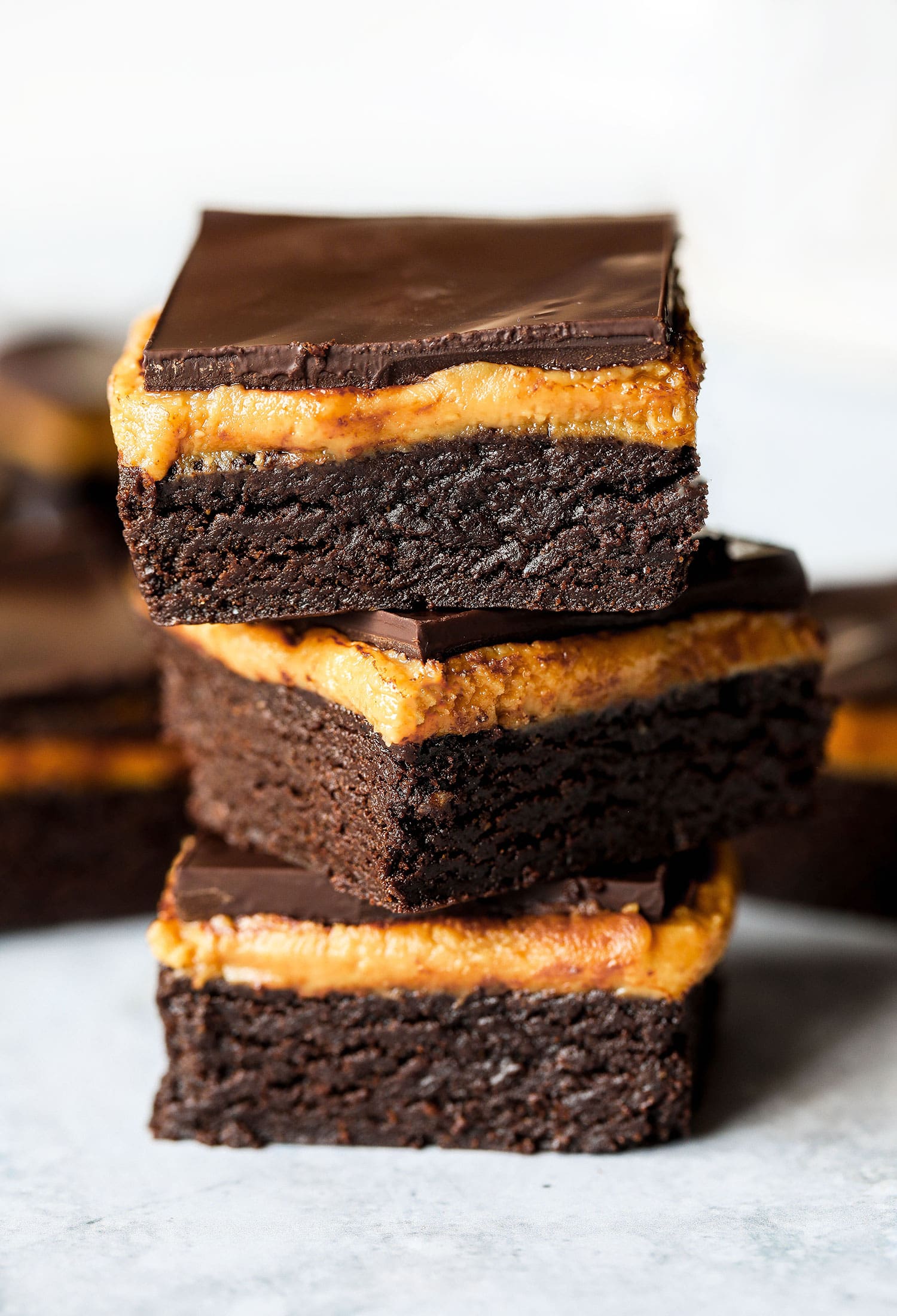 5-Ingredient No-bake Peanut Butter Brownies - Nadia's Healthy Kitchen