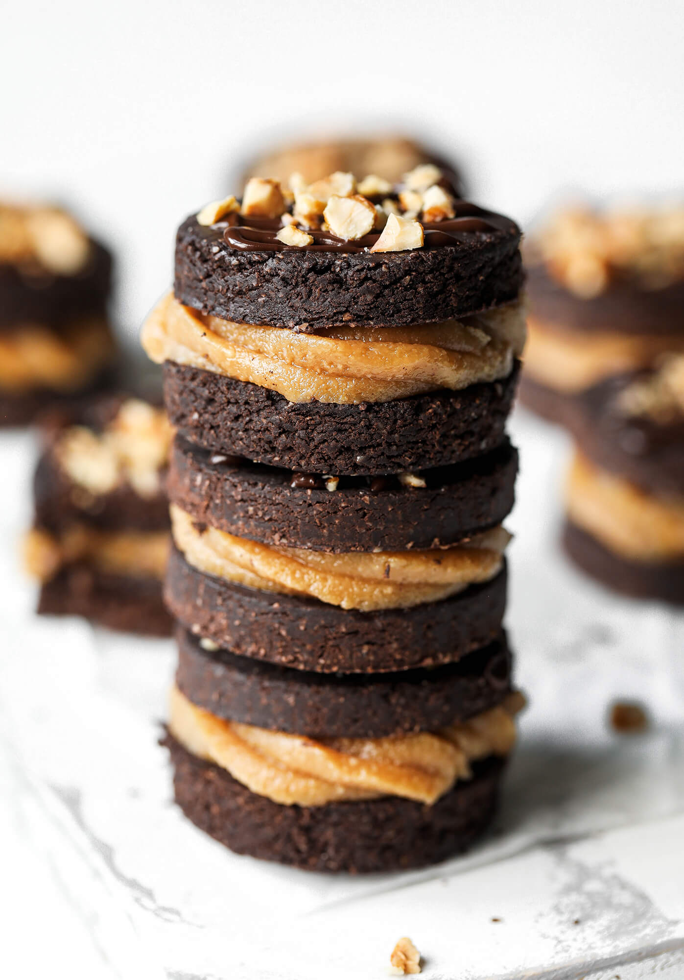 Salted Nutella & Peanut Butter Sandwich Cookies