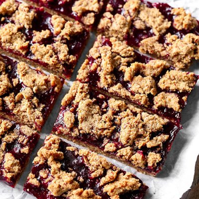 Vegan Gluten-free Cherry Oat Bars (Healthier)