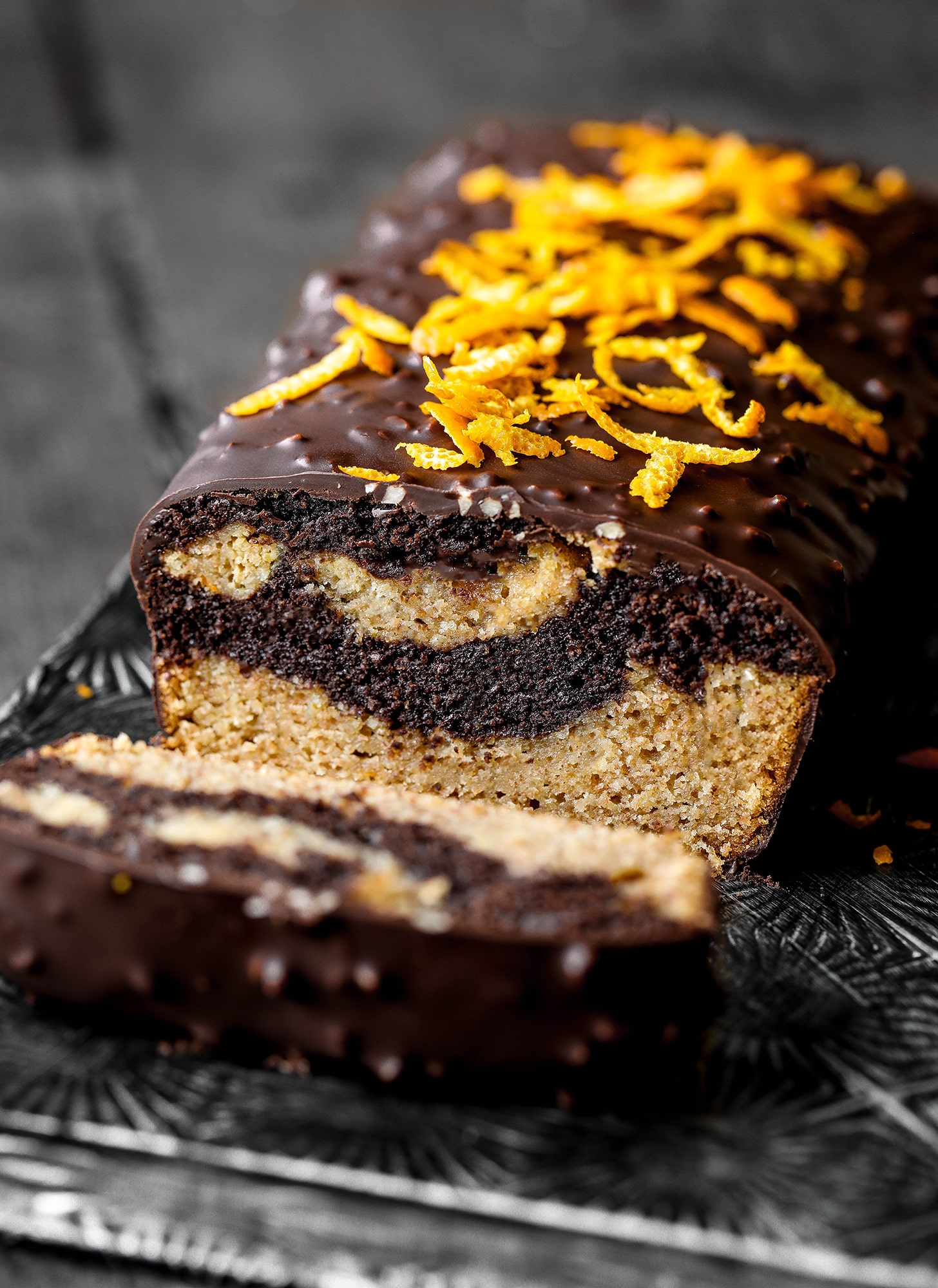 Chocolate Orange Cavity Cake {eggless}  a refreshing take on