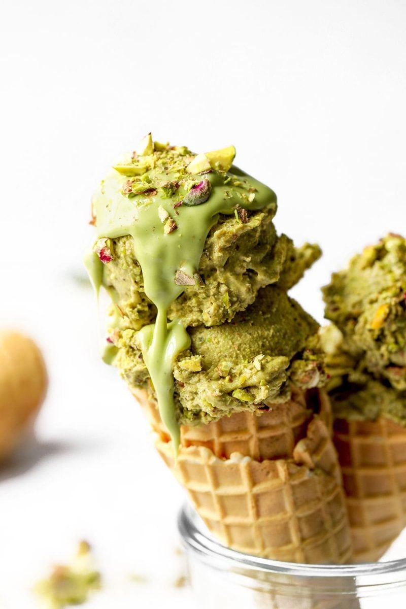 Vegan Pistachio Cardamom Ice Cream (no-churn)