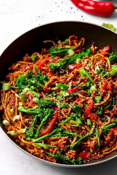 Vegan Chilli Garlic Stir Fry Noodles