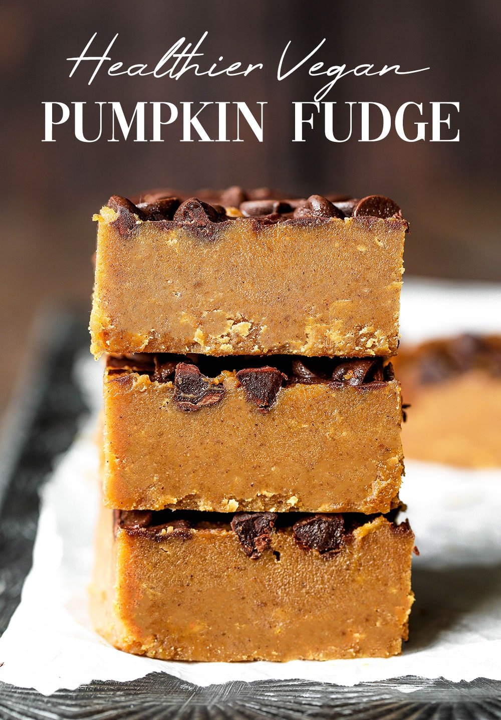 Vegan Chocolate Swirl Pumpkin Fudge