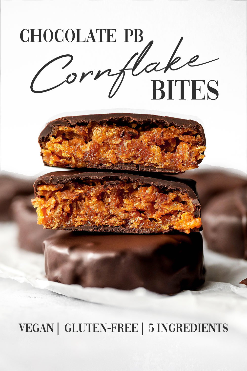 chocolate peanut butter cornflake bites