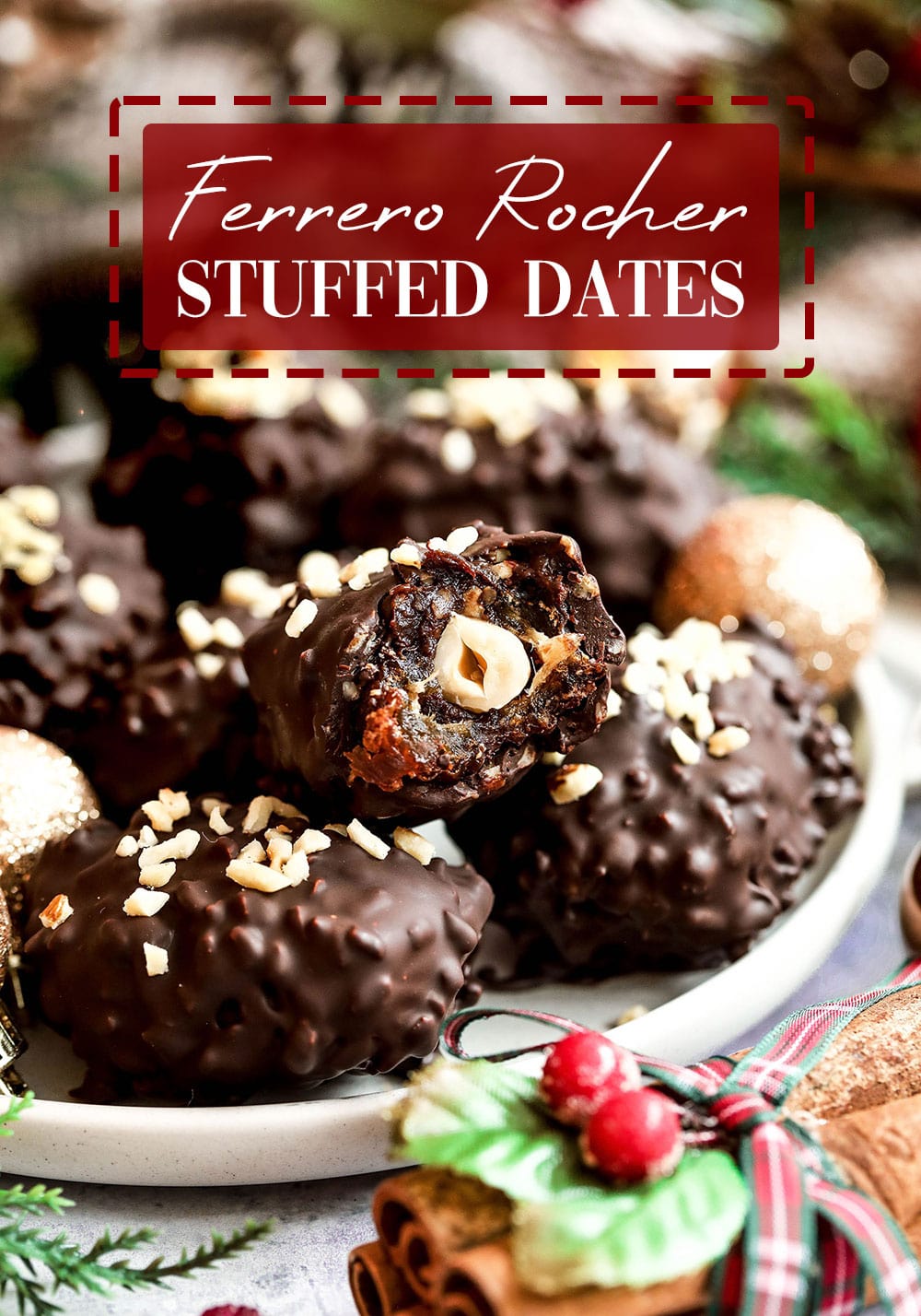 Ferrero Rocher Stuffed Dates