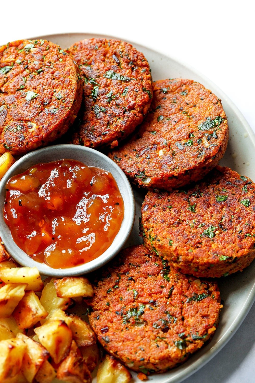 Curry Spice Tofu Burger 