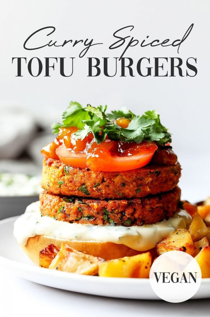 Curry Spice Tofu Burgers (Vegan & Gluten-free)