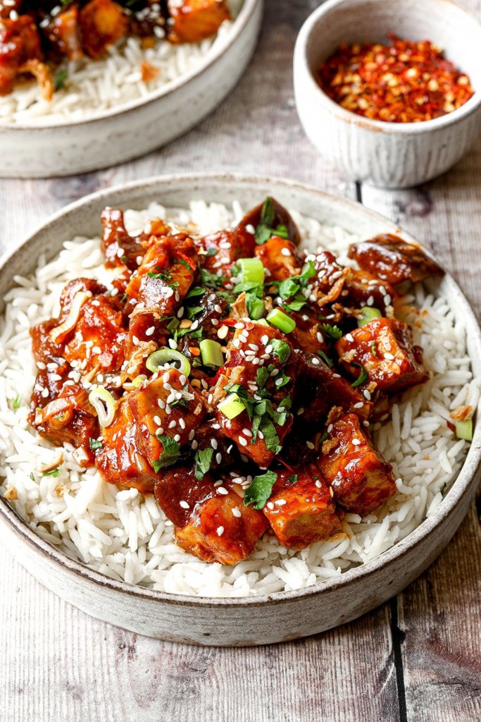 Easy Tofu Aubergine Stir Fry - Nadia's Healthy Kitchen