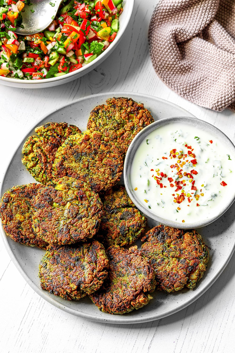 vegan Courgette Tofu Fritters