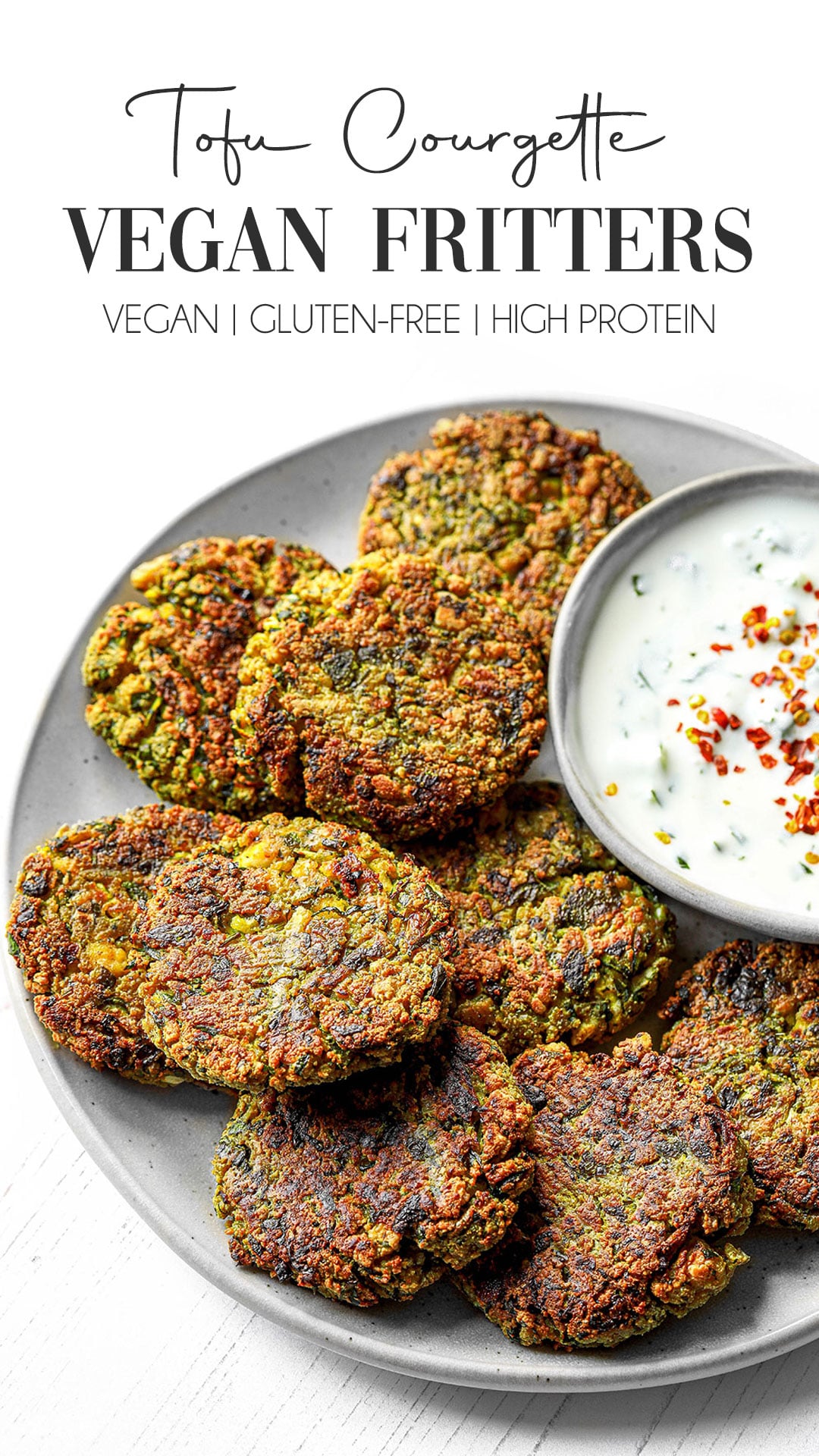 vegan Courgette Tofu Fritters