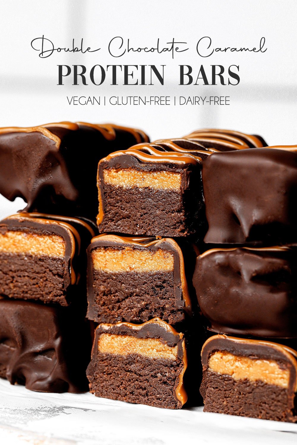 Vegan Chocolate Salted Caramel Protein Bars