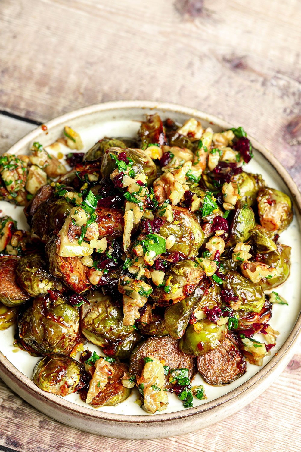 Pomegranate Molasses Roasted Brussels Sprouts