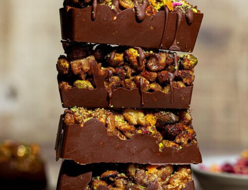Healthy Baklava Chocolate Bars (Vegan/GF/Dairy-free)