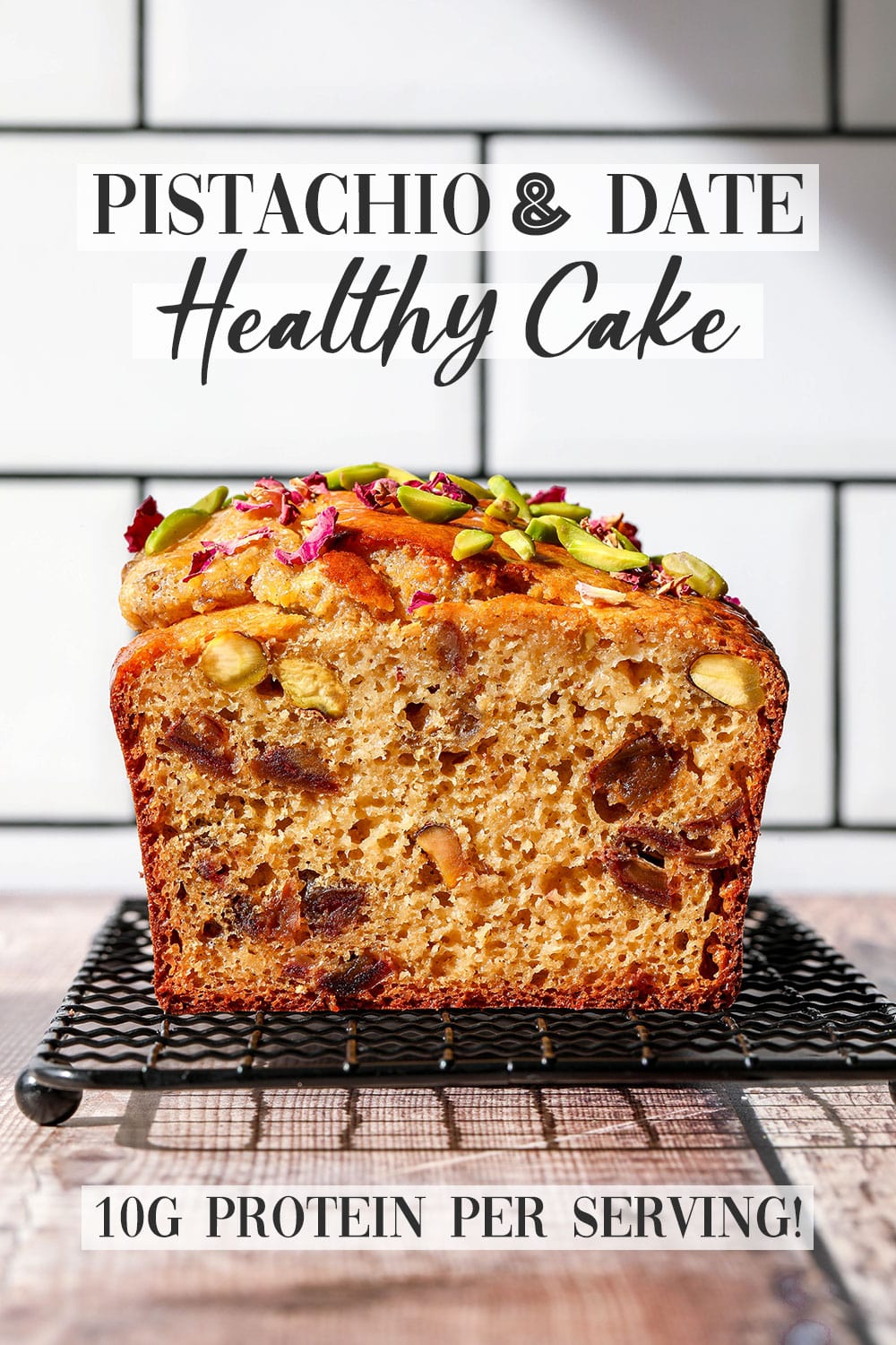 Healthy Pistachio Date Cake