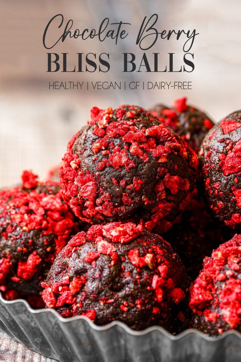 Berry Chocolate Bliss Balls - Nadia's Healthy Kitchen