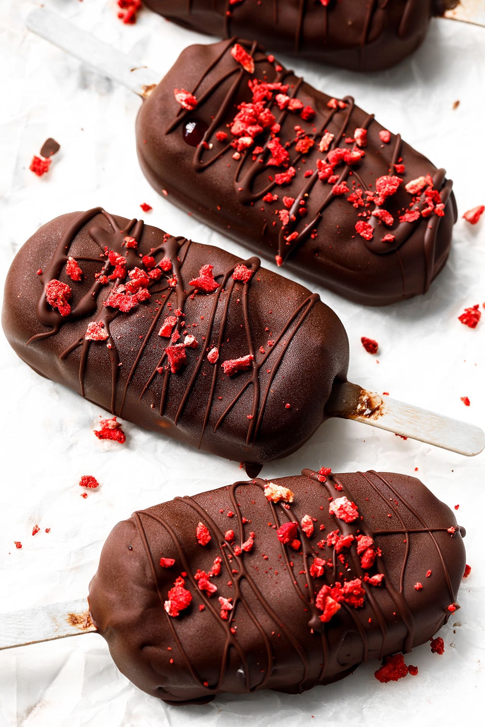 Homemade Raspberry Chocolate Magnums