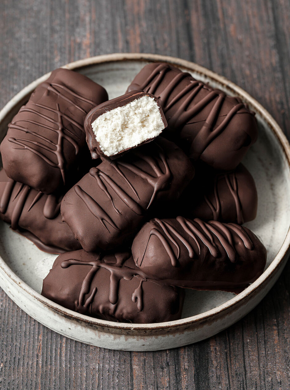 Dark Chocolate Bounty Bars Nadia s Healthy Kitchen Dark chocolate bounty bars nadia s healthy kitchen