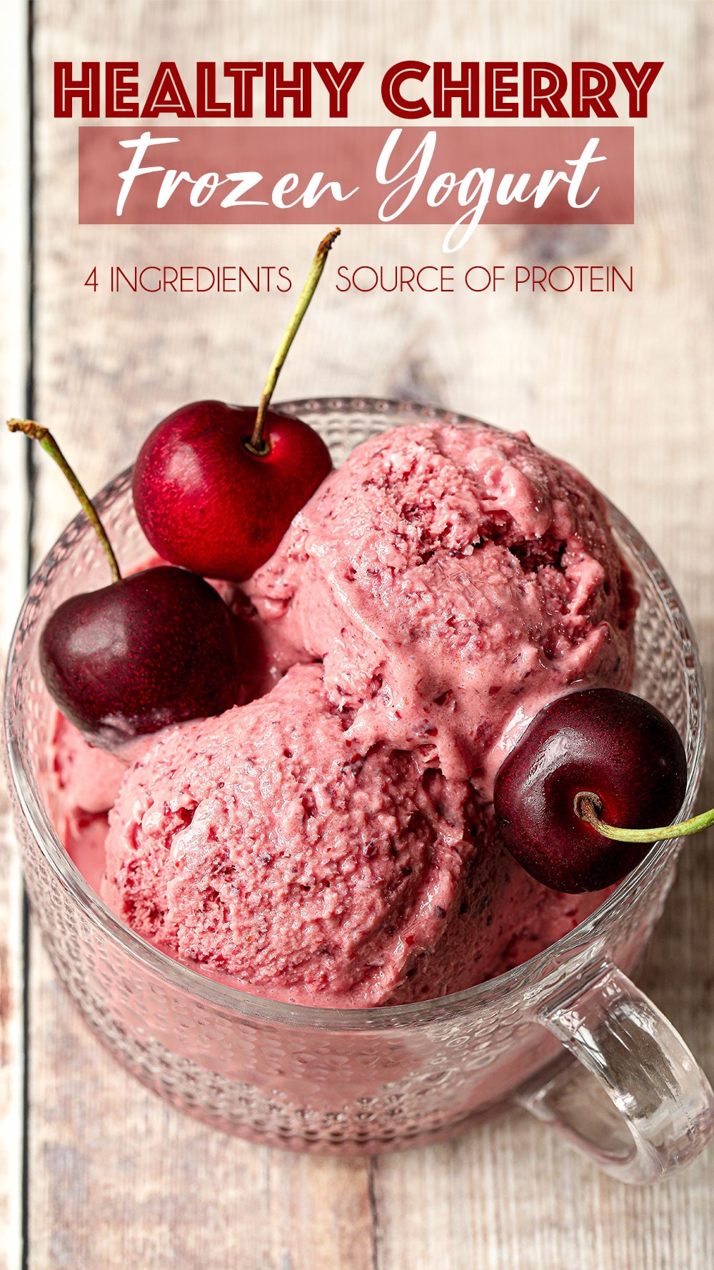 Healthy Frozen Yogurt (4-Ingredients!)