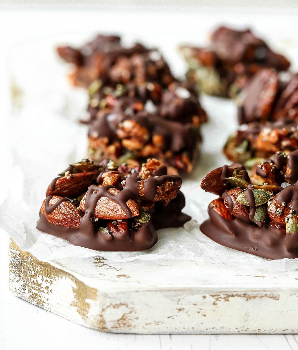 Dark Chocolate Nut Squares