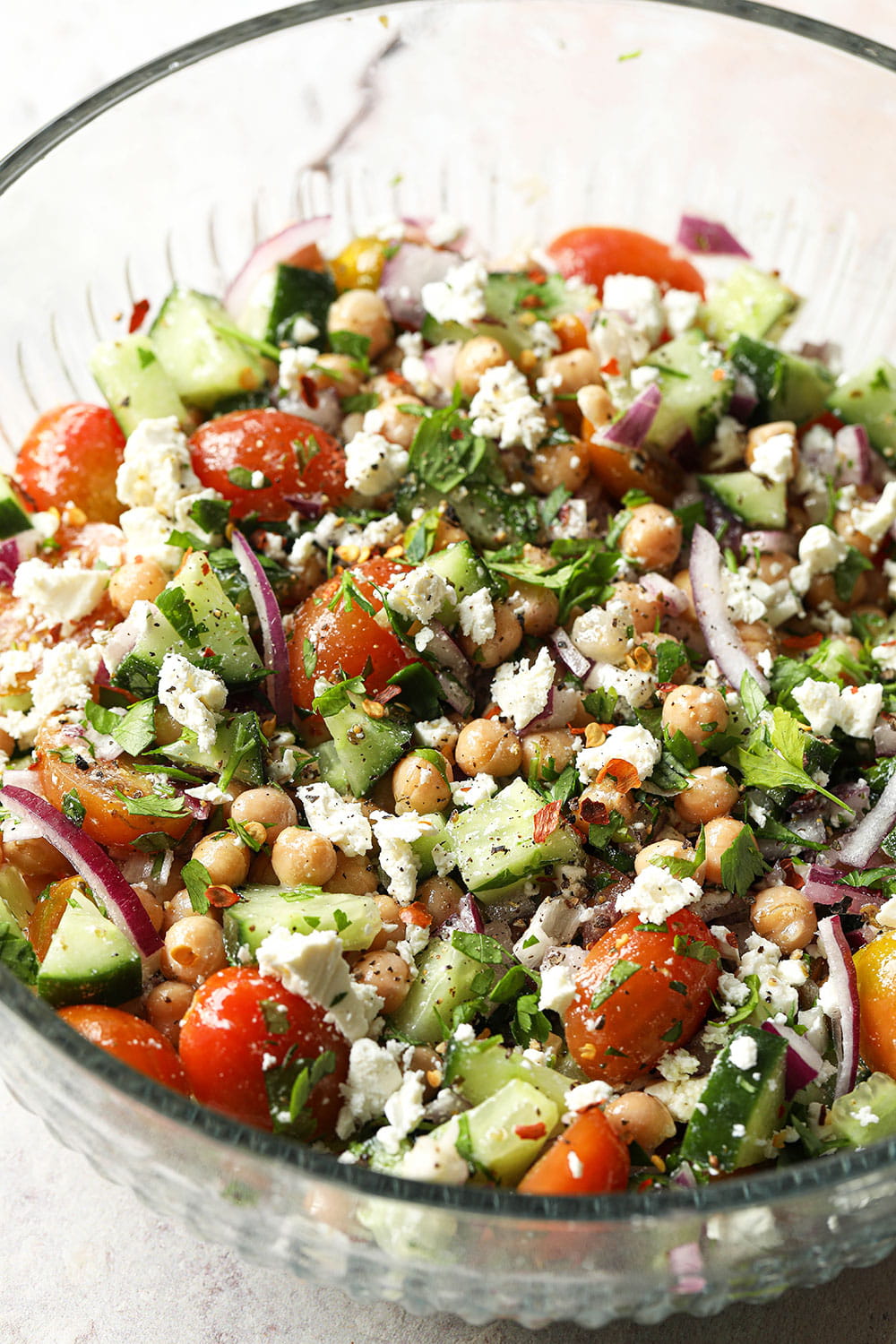 chickpea cucumber salad