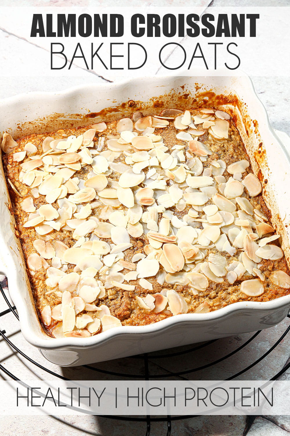 Almond Croissant Baked Oats Almond Croissant Baked Oats