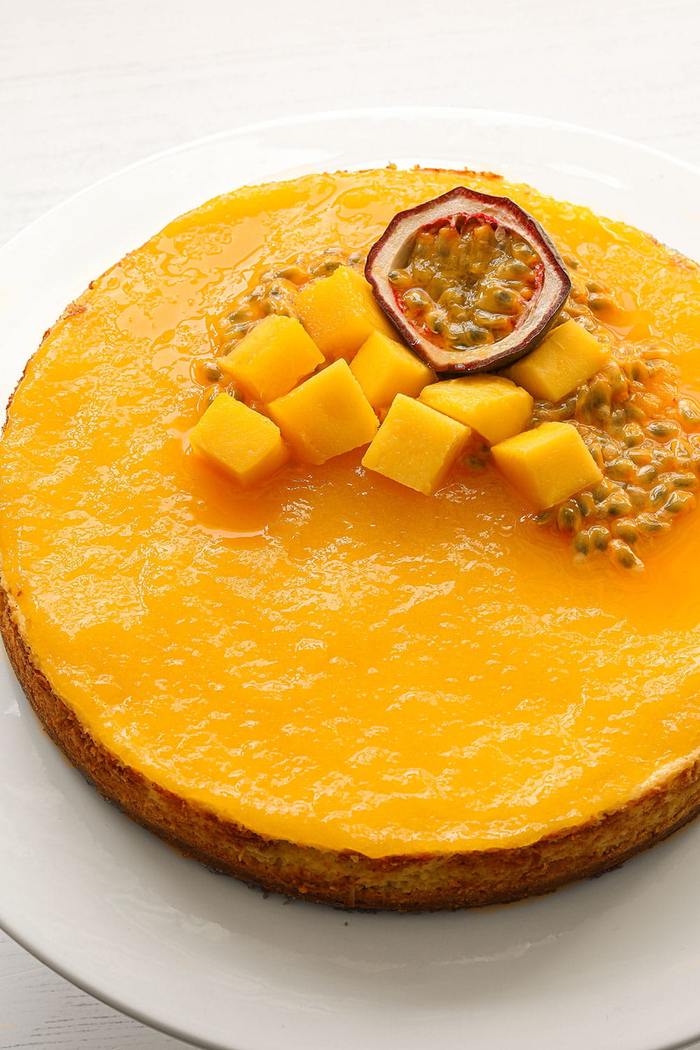 Mango Passion Fruit Cheesecake