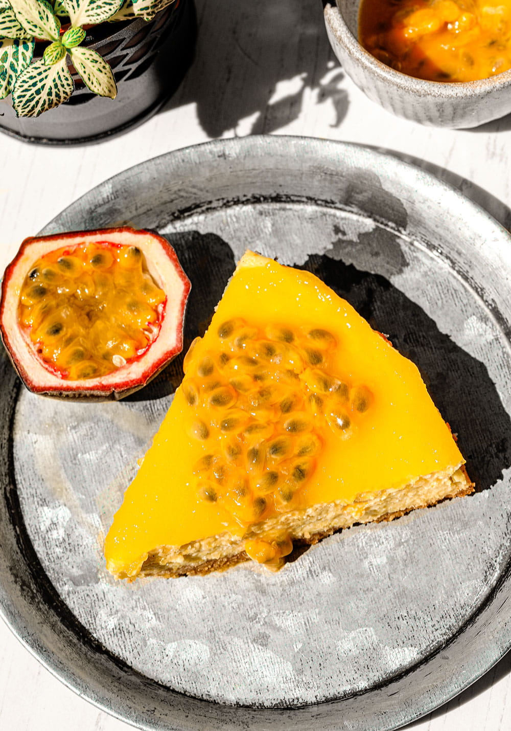 Mango Passion Fruit Cheesecake